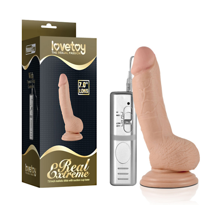 Вібратор LoveToy Real Extreme Vibrating Dildo 7