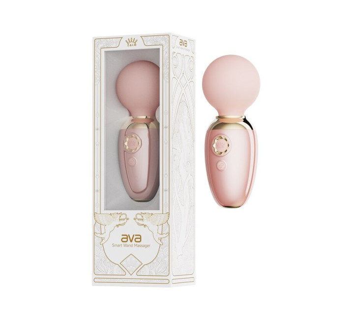 Смарт-вібромасажер Zalo – AVA Sakura Pink, 8 режимів, підігрів, дуже потужний та компактний