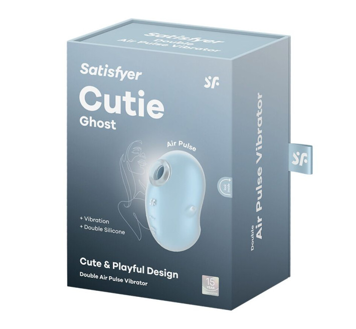 Вакуумний кліторальний стимулятор з вібрацією Satisfyer Cutie Ghost Blue