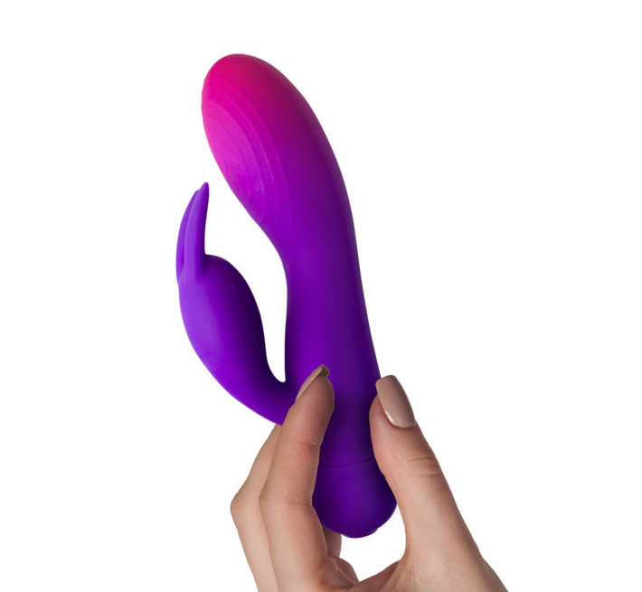 Вібратор-кролик Rocks Off Glo Girl – Rabbit, 2 мотори, 10 режимів, на батарейках