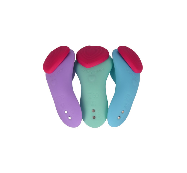 Вібратор у трусики FairyGasm HeartGem violet, на магніті, пульт ДК