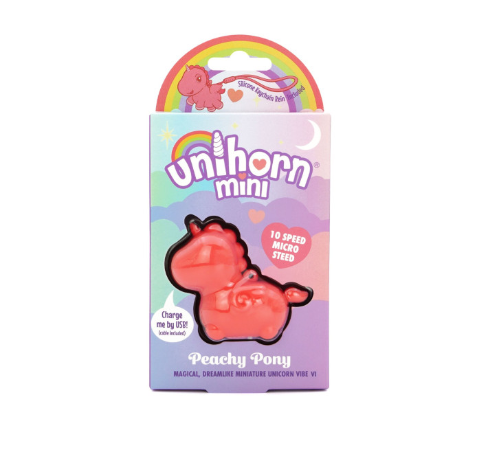 Вібратор-єдиноріжка Unihorn Mini - Peachy Pony, брелок з вібрацією