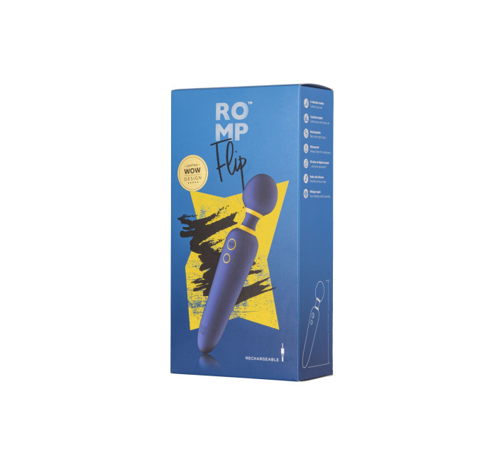 Вібромасажер Romp Flip, гнучка головка, 4 режими потужних вібрації, 6 інтенсивностей
