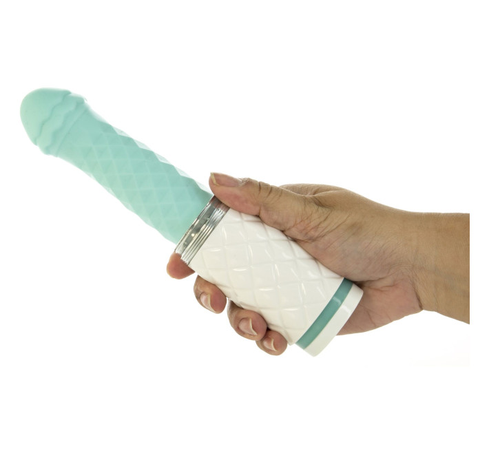 Роскошный вибратор-пульсатор с присоской Pillow Talk Feisty Thrusting Vibrator Бирюзовый