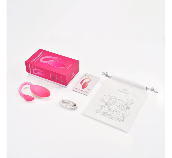 Смарт-виброяйцо Magic Motion Flamingo Max Pink 2 в 1: виброяйцо и тренажер Кегеля, 10 режимов