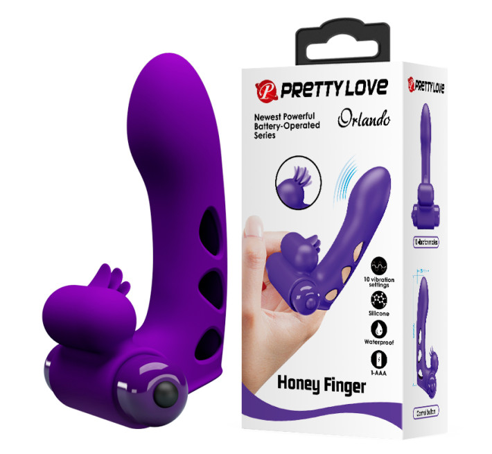 Насадка на палець Pretty Love Orlando Honey Finger Vibrator Purple