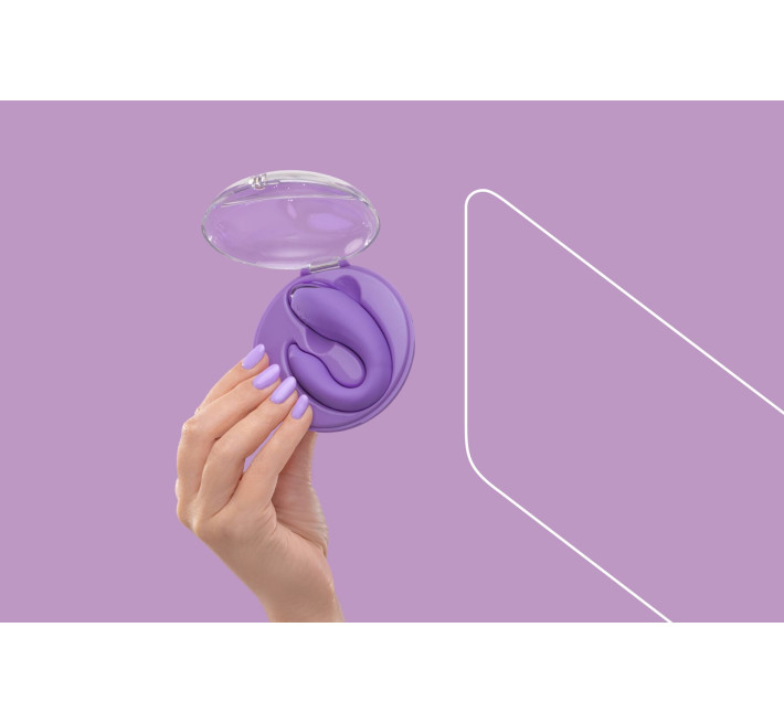 Вібратор для пар FairyGasm PleasureBerry violet, зарядний кейс, пульт ДК