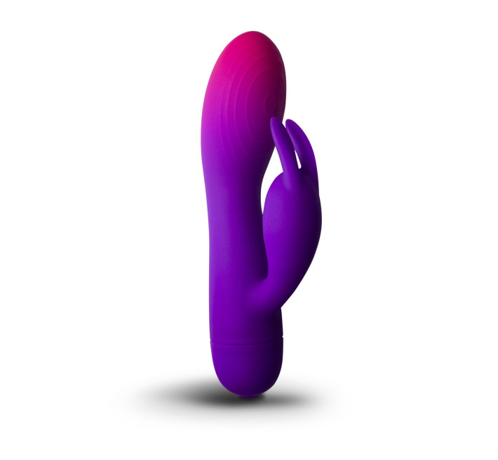 Вібратор-кролик Rocks Off Glo Girl – Rabbit, 2 мотори, 10 режимів, на батарейках