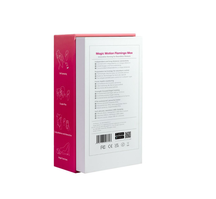 Смарт-виброяйцо Magic Motion Flamingo Max Pink 2 в 1: виброяйцо и тренажер Кегеля, 10 режимов