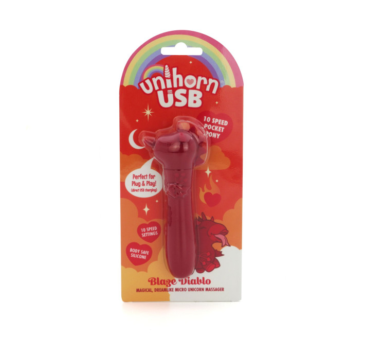 Вібратор-єдиноріжка Unihorn USB Bullet - Blaze Diablo, віброкуля, USB-зарядка