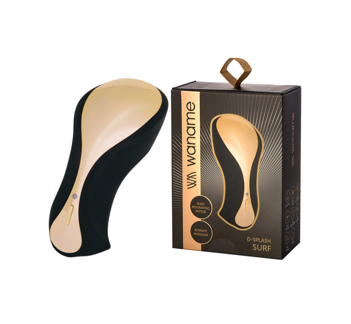 Вибратор с клиторальным стимулятором Toyfa WANAME D-SPLASH Surf Силикон Чёрный