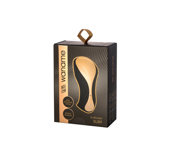 Вибратор с клиторальным стимулятором Toyfa WANAME D-SPLASH Surf Силикон Чёрный