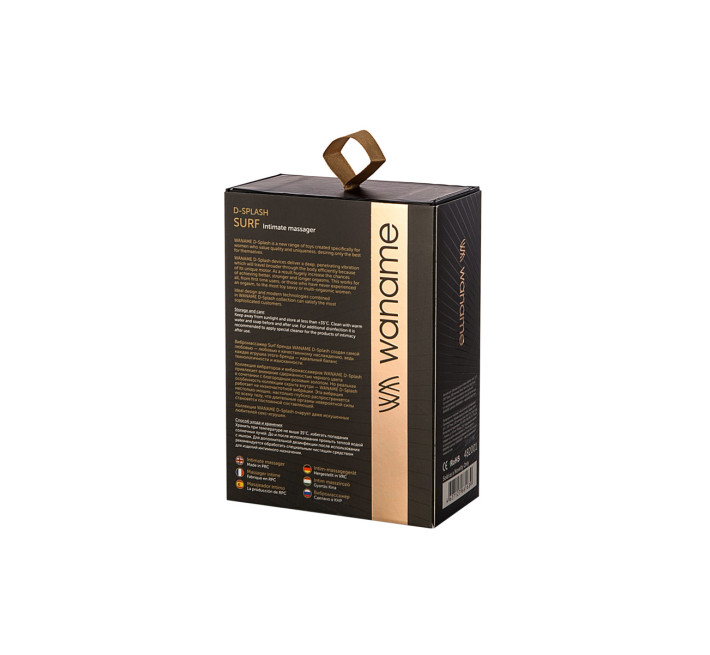 Вибратор с клиторальным стимулятором Toyfa WANAME D-SPLASH Surf Силикон Чёрный
