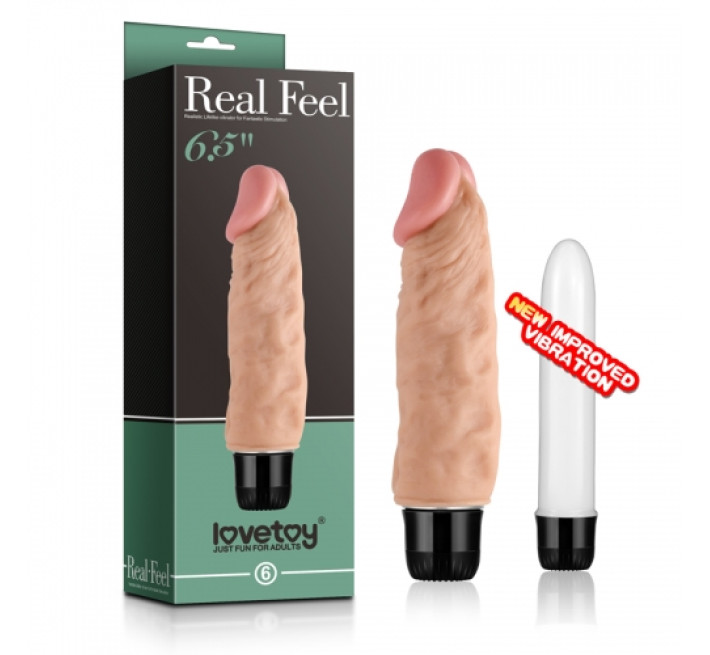 Реалистичный вибратор LoveToy Reel Feel Телесный 6,5