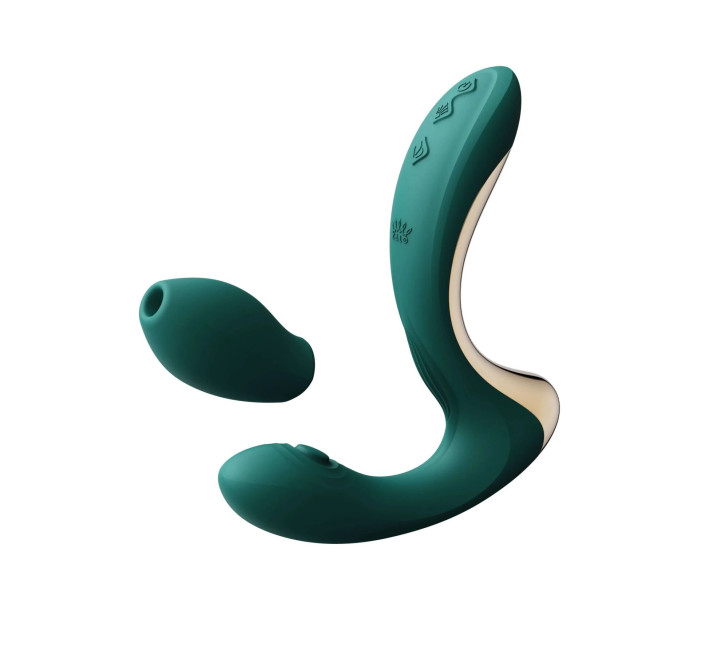 Вібратор-пульсатор з вакуумною насадкою Zalo – Talis G-Spot PulseWave Vibrator Turquoise Green