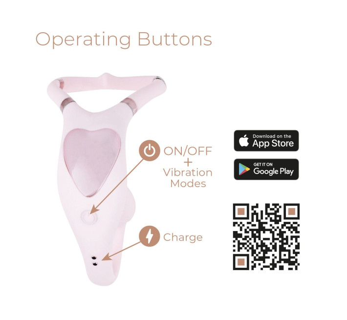 Смарт-вібратор для пар Adrien Lastic Venus + APP, подвійний, можна носити під одягом, 10 режимів