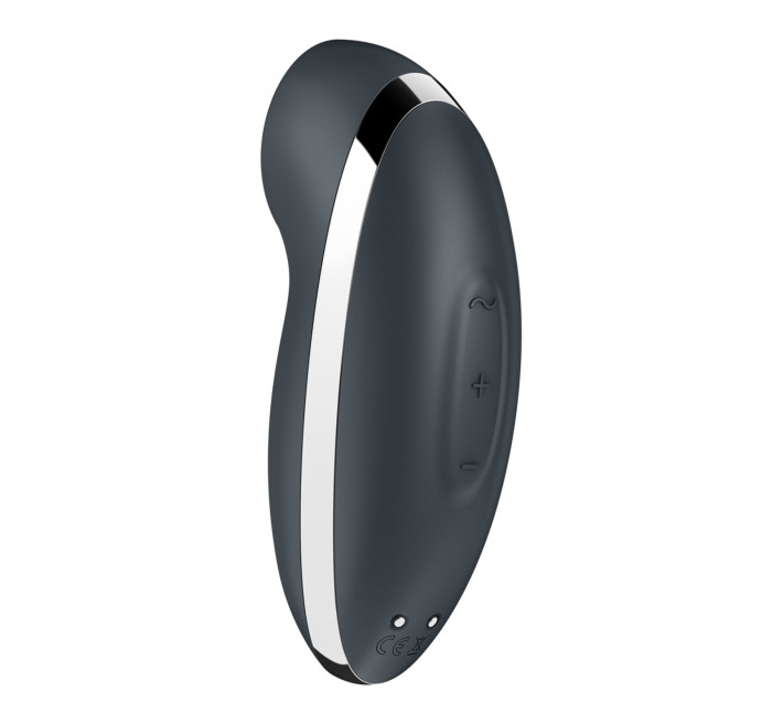 Вібростимулятор-пульсатор Satisfyer Tap & Climax 2 Grey, ефект постукування пальцем