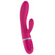 Вібратор-кролик Liebe Bend It Plus Cerise, гнучкий, 2 мотори, 10 режимів