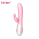 Вибратор-кролик с массирующим стволом и подогревом Leten Abby Розовый