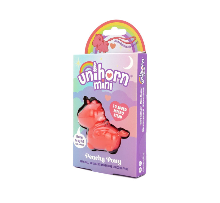 Вібратор-єдиноріжка Unihorn Mini - Peachy Pony, брелок з вібрацією