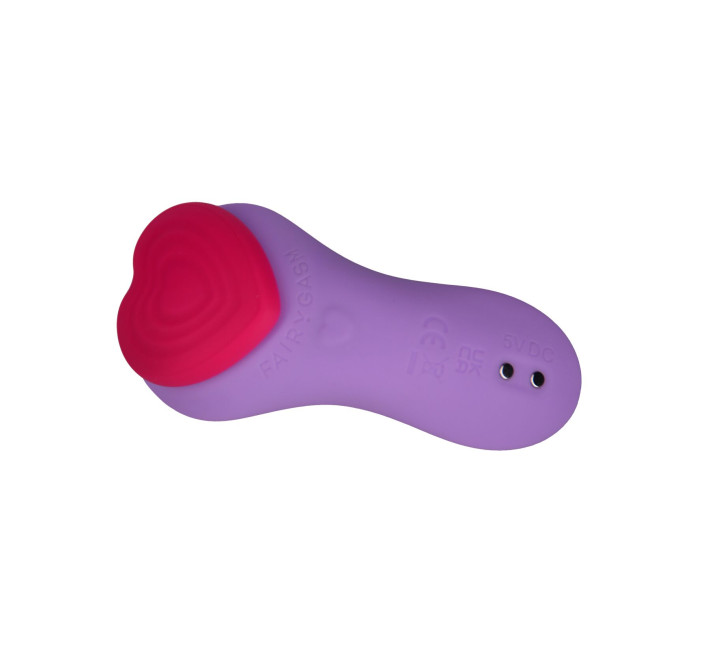Вібратор у трусики FairyGasm HeartGem violet, на магніті, пульт ДК