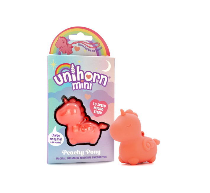 Вібратор-єдиноріжка Unihorn Mini - Peachy Pony, брелок з вібрацією