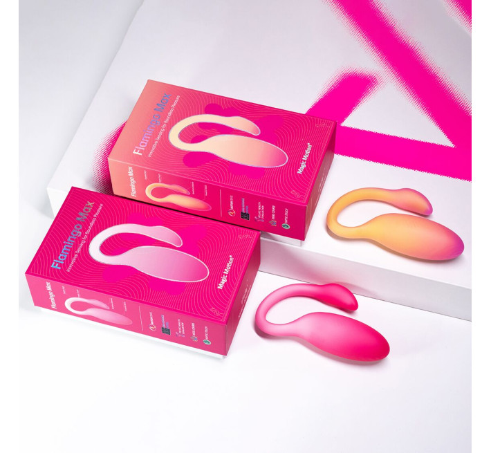Смарт-виброяйцо Magic Motion Flamingo Max Pink 2 в 1: виброяйцо и тренажер Кегеля, 10 режимов
