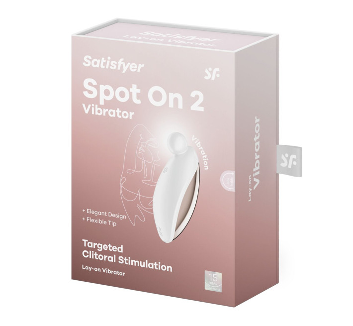 Вібратор для зовнішньої стимуляції Satisfyer Spot On 2 White, дуже потужний, гнучкий відросток