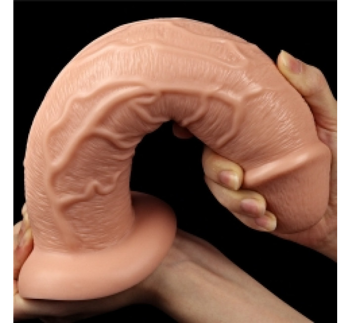Реалістичний вібратор LoveToy Realistic Long Vibrating Dildo 11 Тілесний
