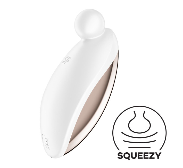 Вібратор для зовнішньої стимуляції Satisfyer Spot On 2 White, дуже потужний, гнучкий відросток