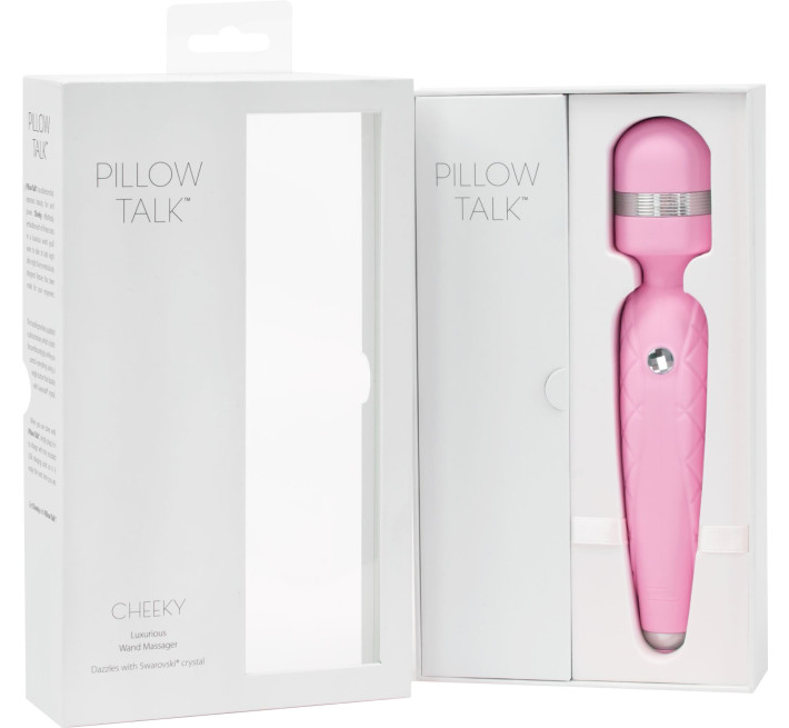 Розкішний вібромасажер PILLOW TALK Cheeky з кристалом Сваровськи Рожевий