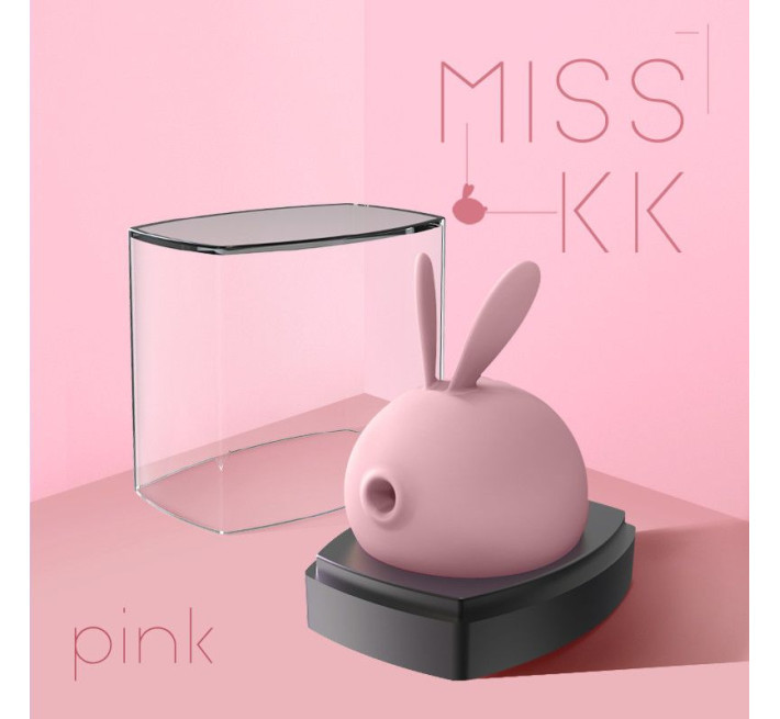 Вакуумний стимулятор з вібрацією KisToy Miss KK Рожевий