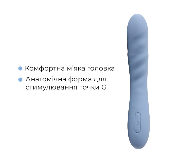 Смарт-вибратор с пульсацией Svakom Ava Neo Cornflower Blue, 15 режимов работы, водонепроницаемый