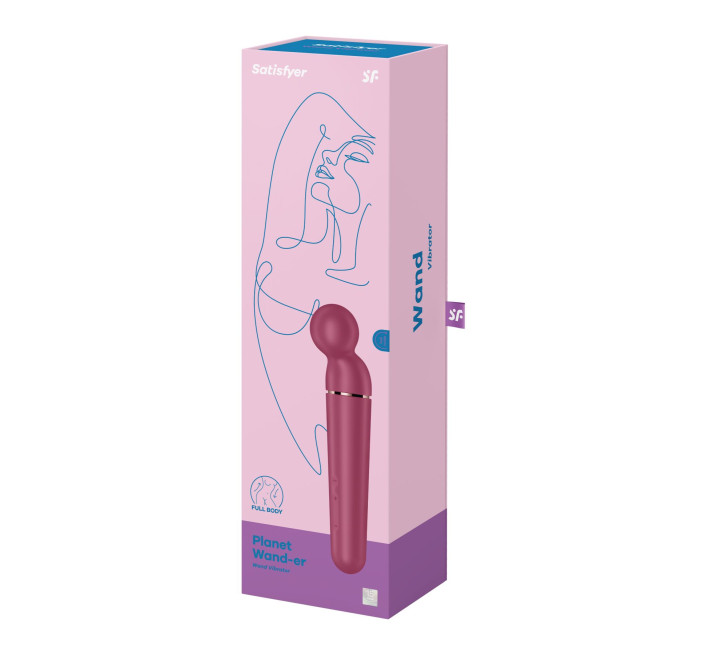 Вібромасажер Satisfyer Planet Wand-er Berry/Rosegold, дуже потужний, бездротовий