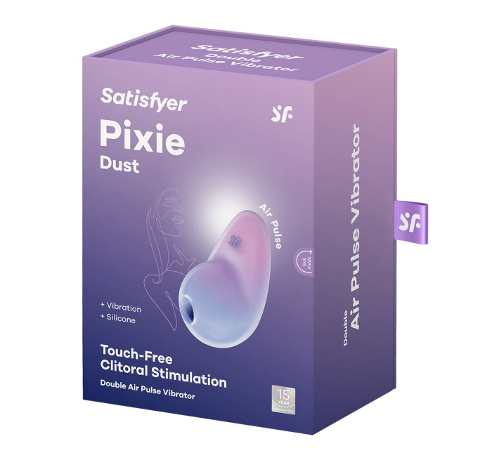 Вакуумний стимулятор з вібрацією Satisfyer Pixie Dust Violet/Pink