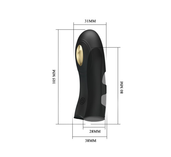 Насадка на палець Pretty Love Pegasus Fingering Electric Vibrator Black