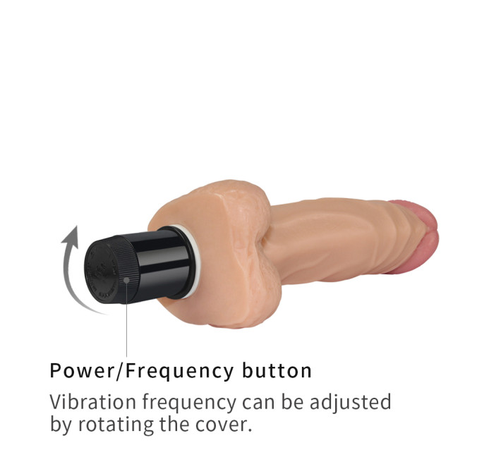 Реалістичний вібратор LoveToy Reel Feel Flexi Vibrator 9 Тілесний