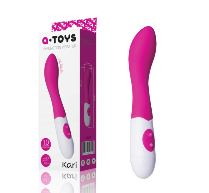 Hi-tech вибратор Toyfa Vibrator Kari silicone 10 speeds Розовый