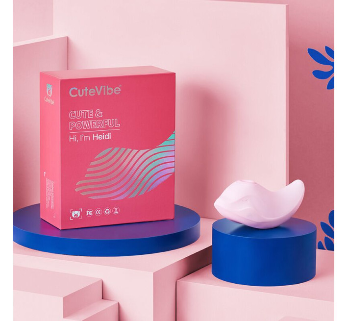 Вібратор та вакуумний стимулятор CuteVibe Heidi Pink