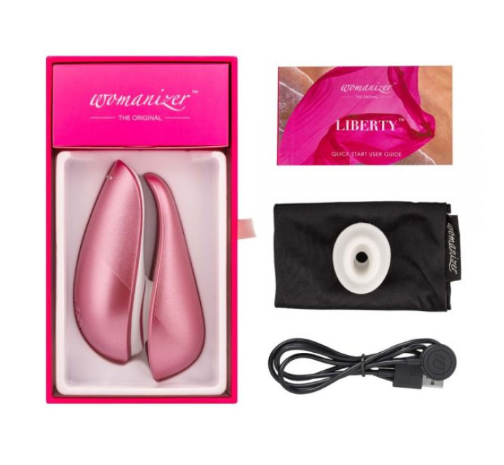Вакуумний стимулятор клітора Womanizer Liberty Pink Rose