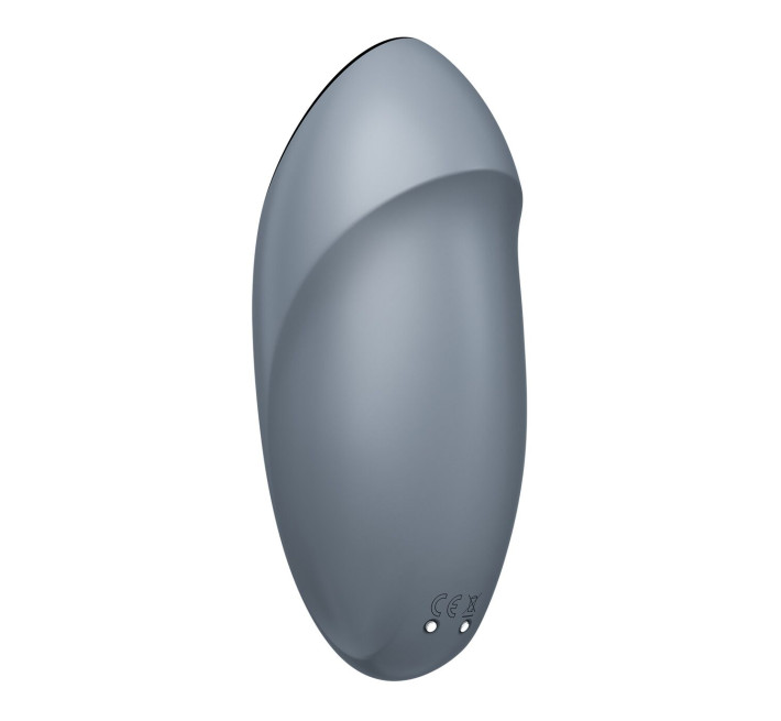 Вібростимулятор-пульсатор Satisfyer Tap & Climax 1 Bluegrey, ефект постукування пальцем, 2 мотори