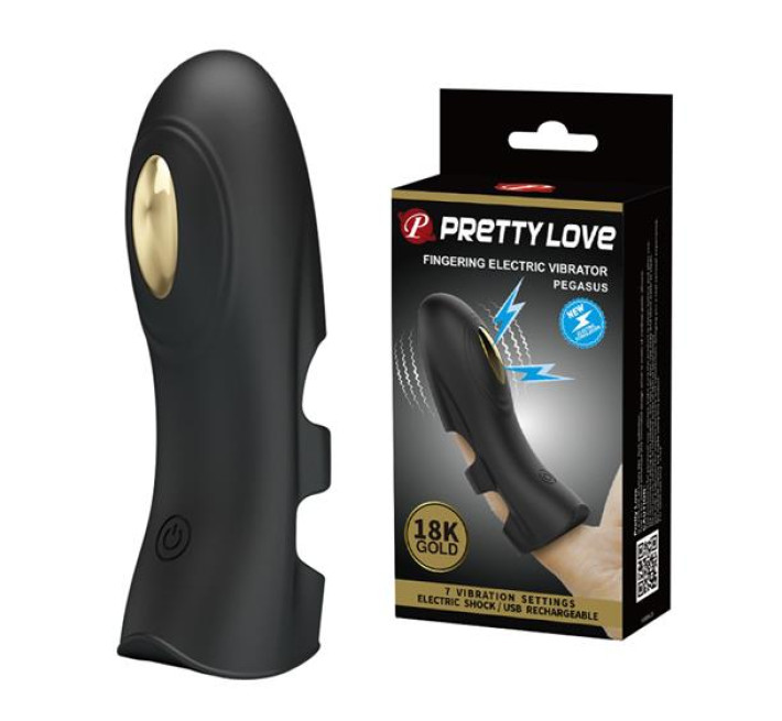 Насадка на палець Pretty Love Pegasus Fingering Electric Vibrator Black