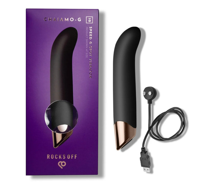 Вібратор для точки G Rocks Off Chaiamo G Black, 10 режимів