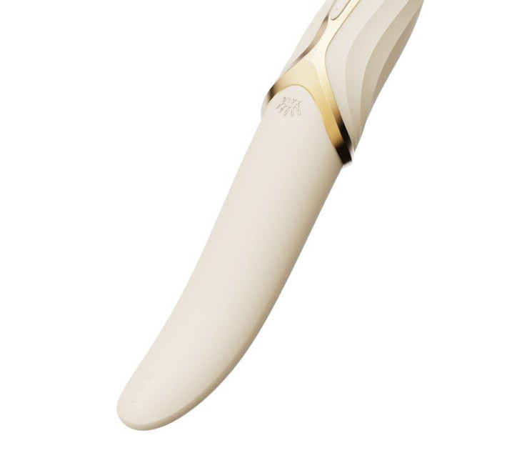 Вибратор Zalo – EVE Ivory White, вибрация + ротация, имитация язычка, подогрев до 39 °C