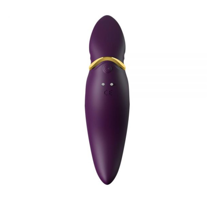 Клиторальный вибромассажер с язычком и вибрацией Zalo Hero Фиолетовый