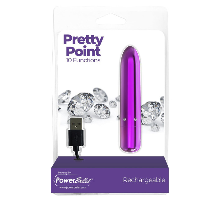 Віброкуля PowerBullet - Pretty Point Rechargeable Bullet Purple