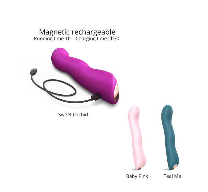 Вибратор Love To Love SWAP - SWEET ORCHID с пульсивной жемчужиной для точки G, 3 мотора, гнется