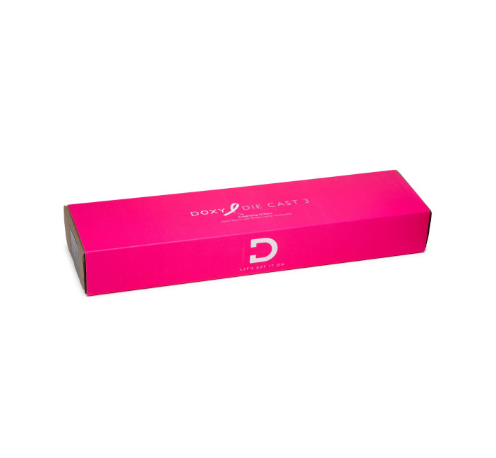 Вібромасажер DOXY Die Cast 3 Hot Pink, дуже потужний, живлення 220В, металевий корпус