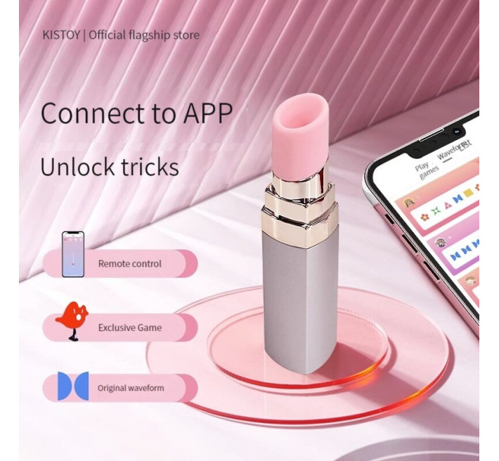 Вакуумный стимулятор-помада KISTOY Bobo, перезаряжаемый, 3 уровня интенсивности