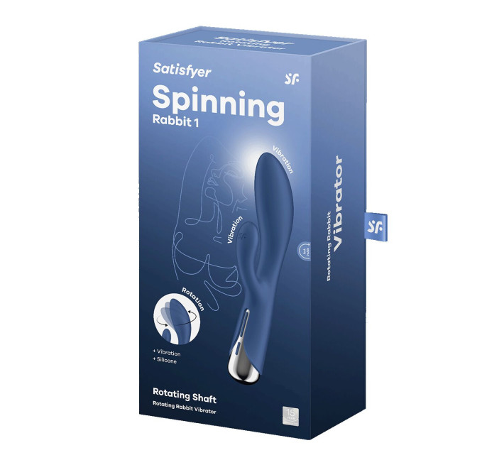 Вібратор-кролик з ротацією Satisfyer Spinning Rabbit 1 Blue, 3 мотори